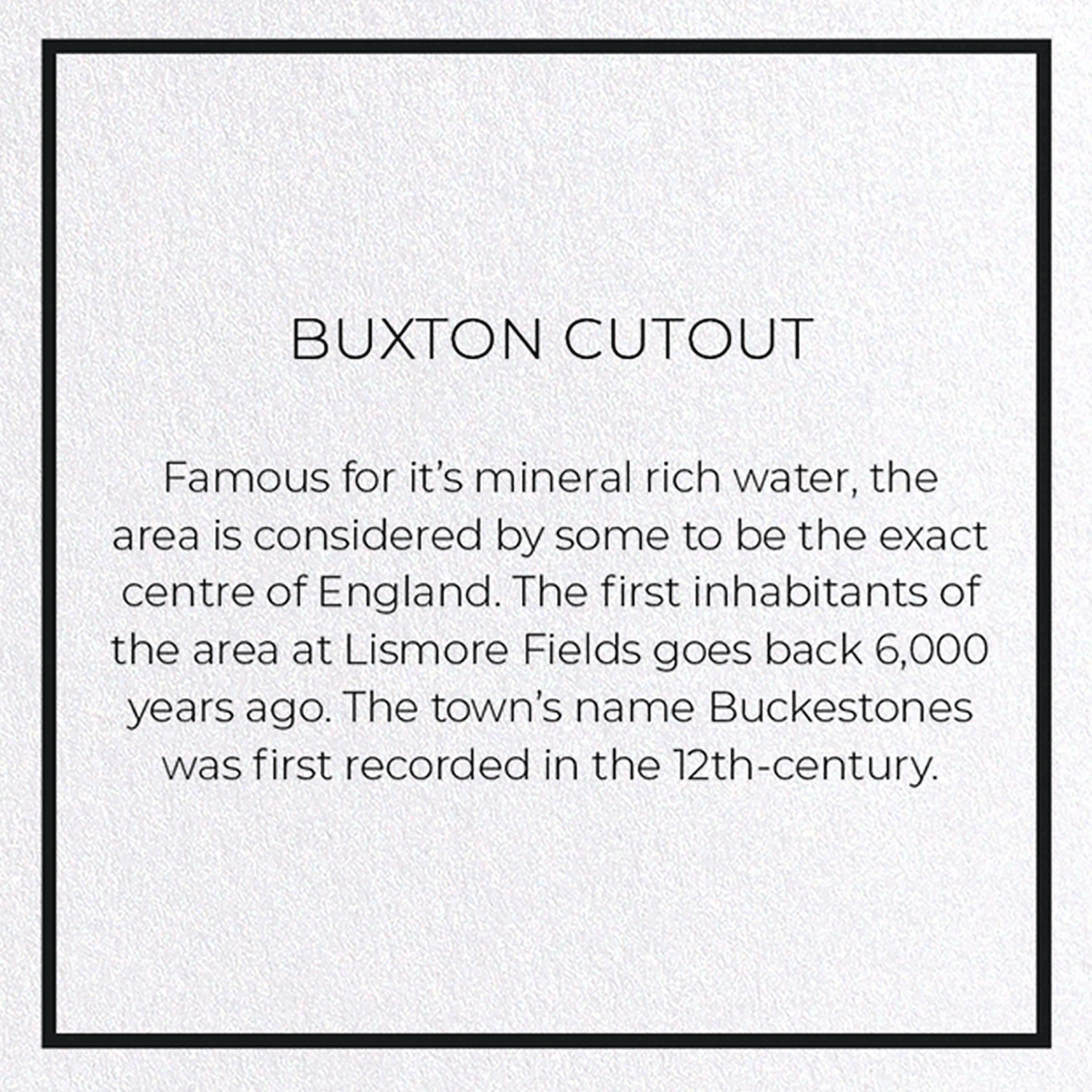 BUXTON CUTOUT: Map Cutout Greeting Card