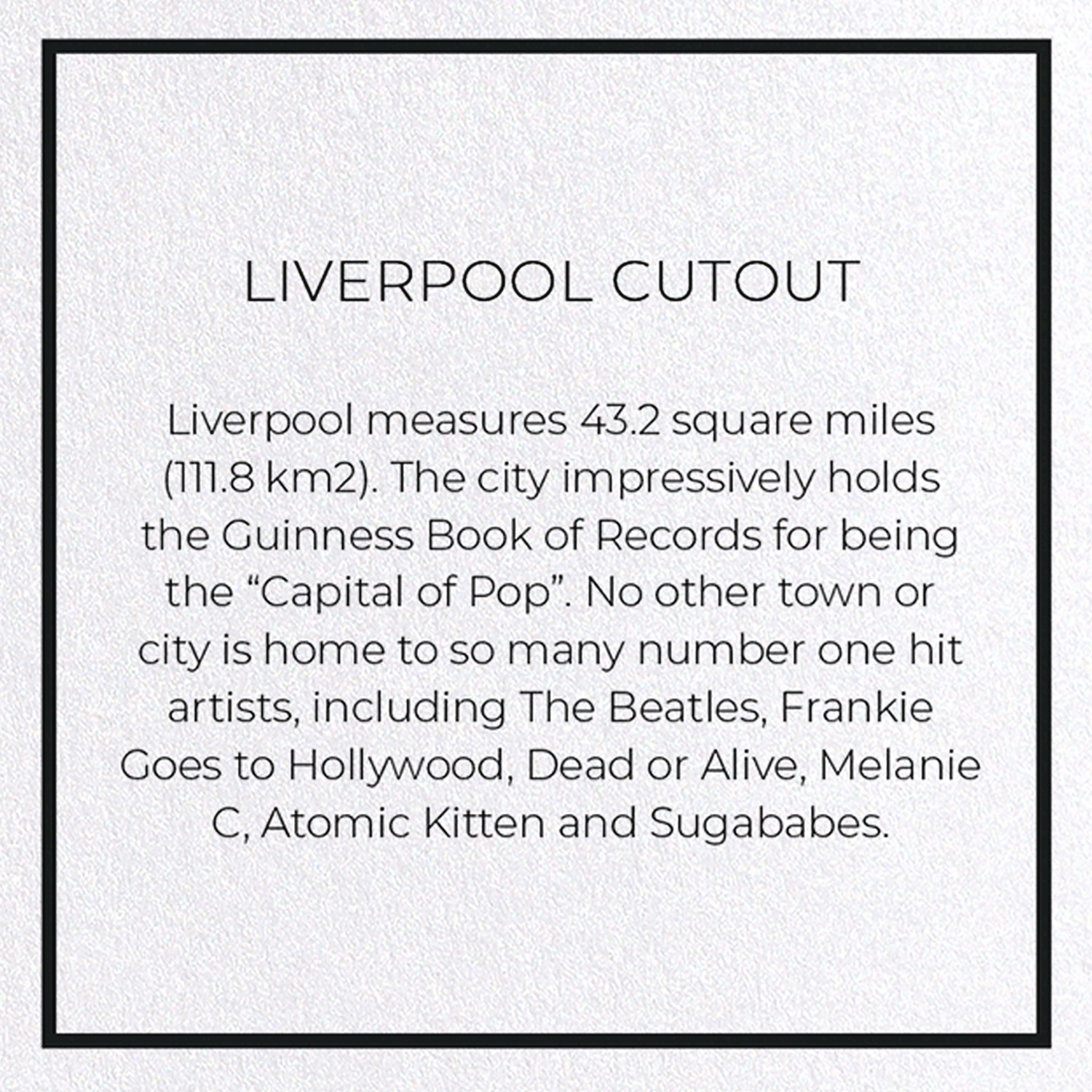 LIVERPOOL CUTOUT: Map Cutout Greeting Card