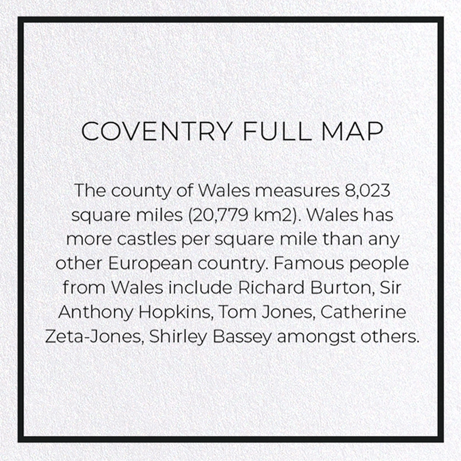 COVENTRY FULL MAP: 8xCards