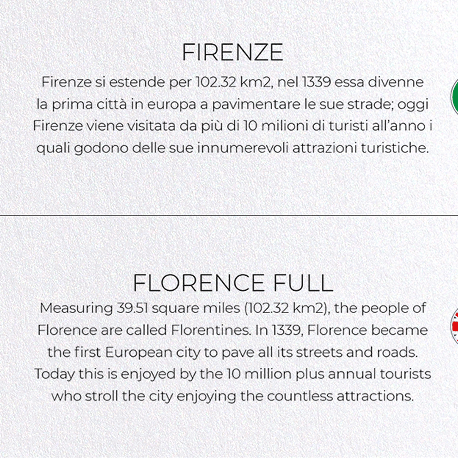 FLORENCE FULL: Map Full Greeting Card