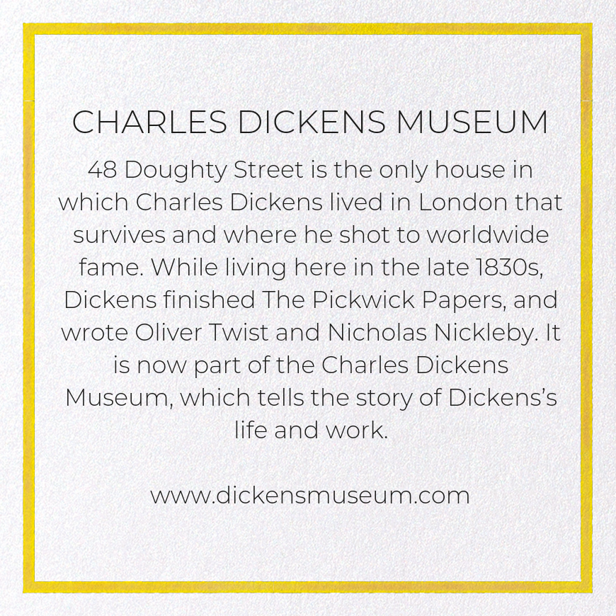 CHARLES DICKENS MUSEUM: Map Zoom Greeting Card