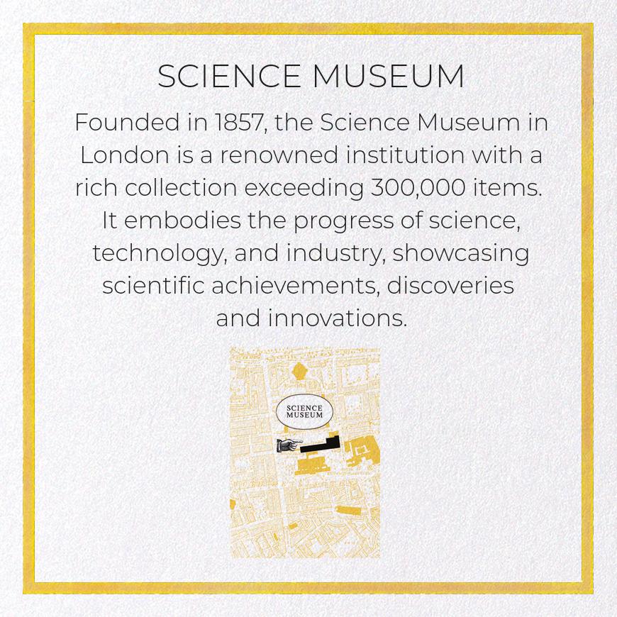 SCIENCE MUSEUM: Map Zoom Greeting Card