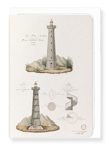 Ezen Designs - Conception d'un Phare (1849) - Greeting Card - Front