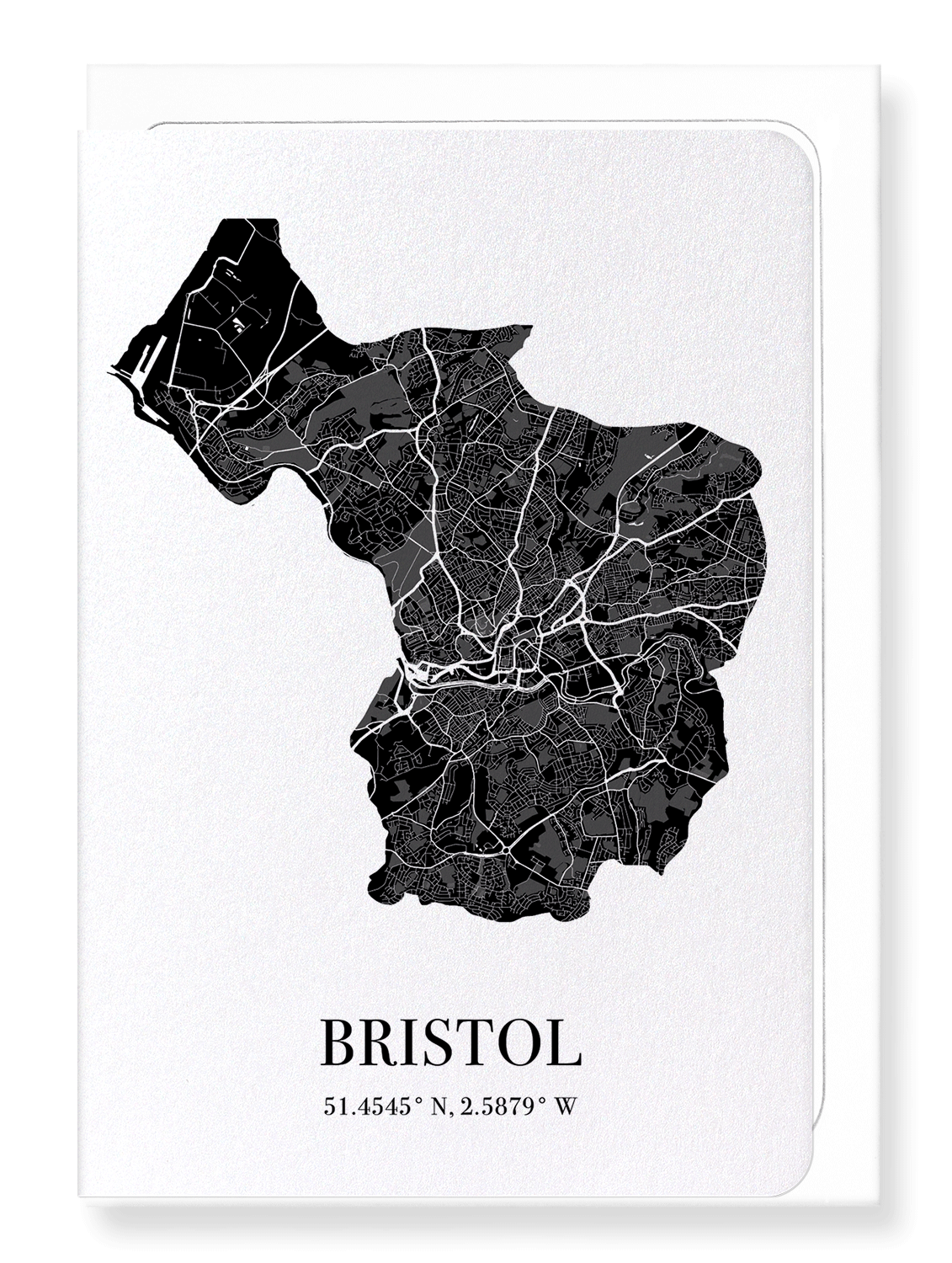 BRISTOL CUTOUT: Map Cutout Greeting Card