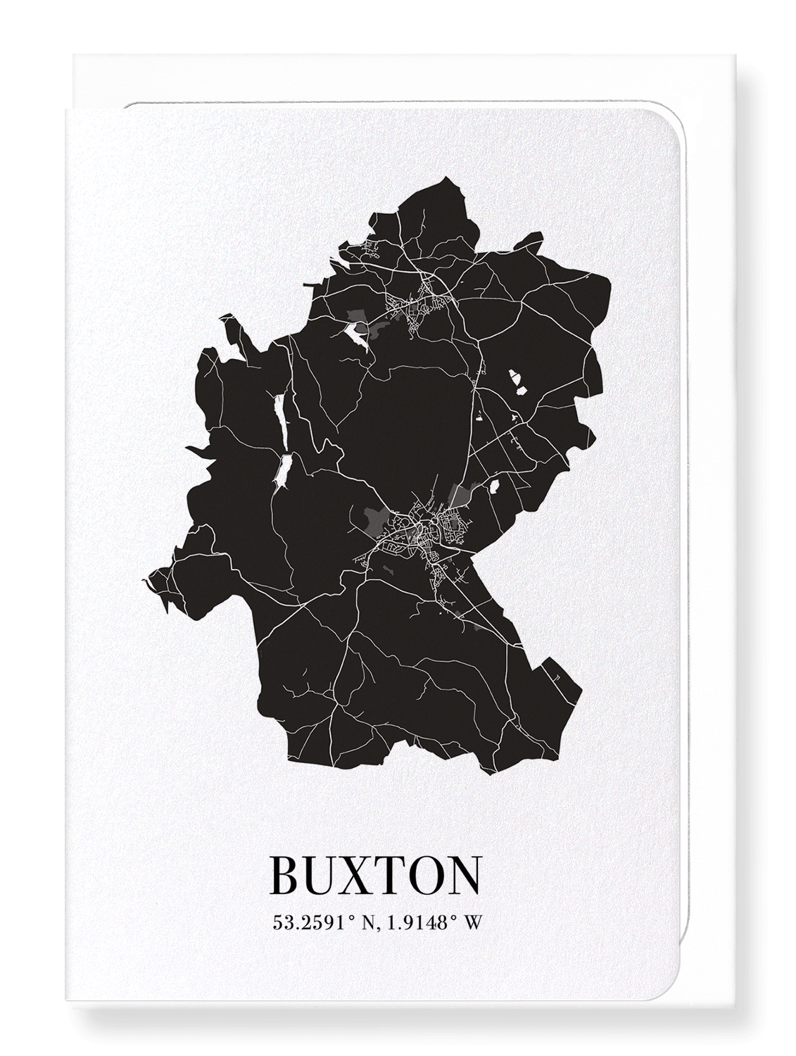 BUXTON CUTOUT: Map Cutout Greeting Card