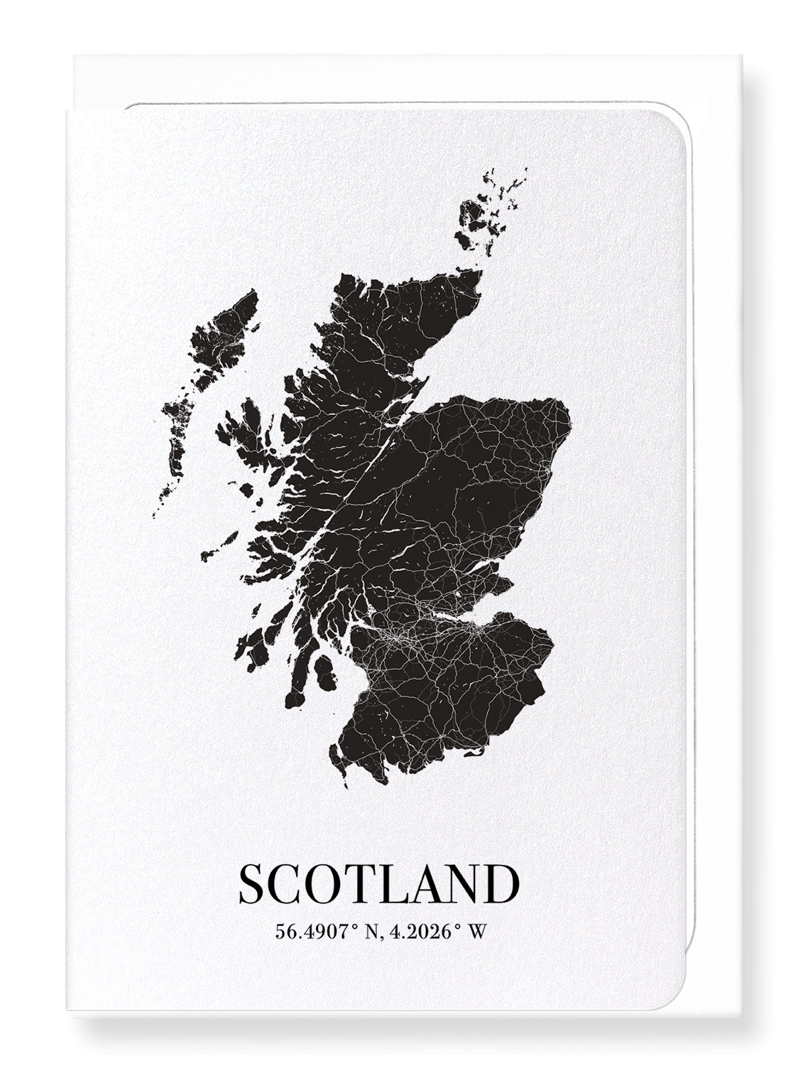 SCOTLAND CUTOUT: Map Cutout Greeting Card