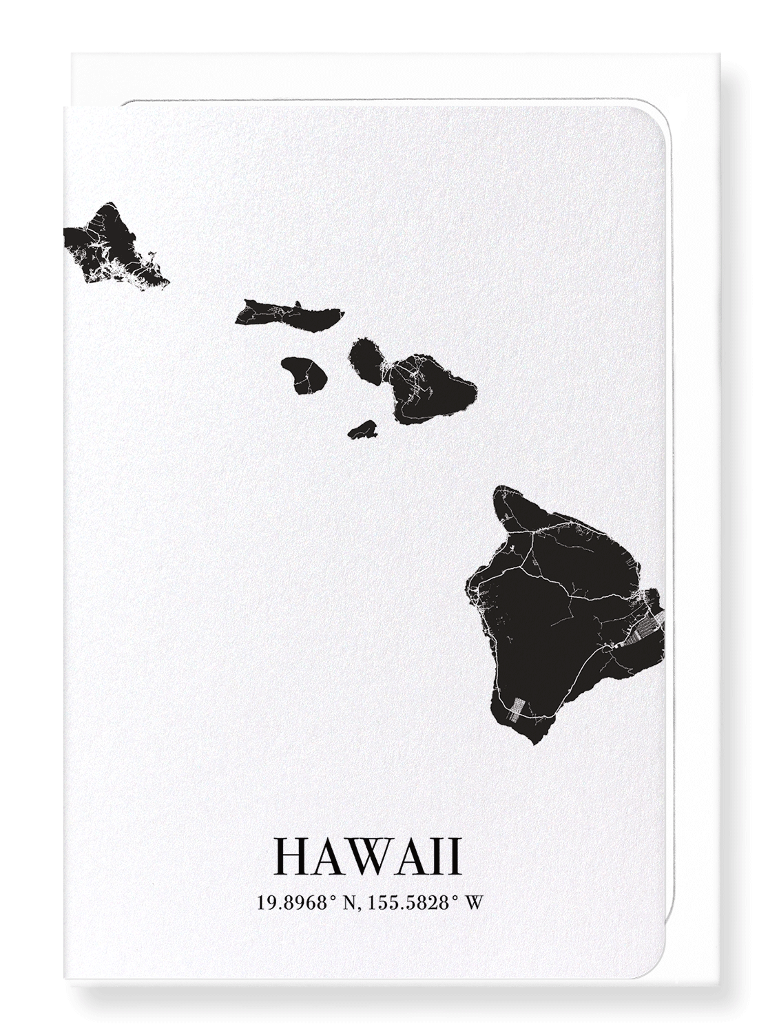 HAWAII CUTOUT: Map Cutout Greeting Card