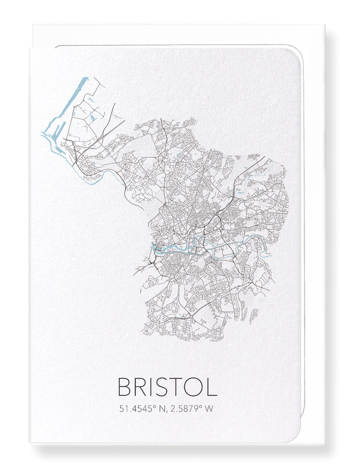 BRISTOL CUTOUT: Map Cutout Greeting Card