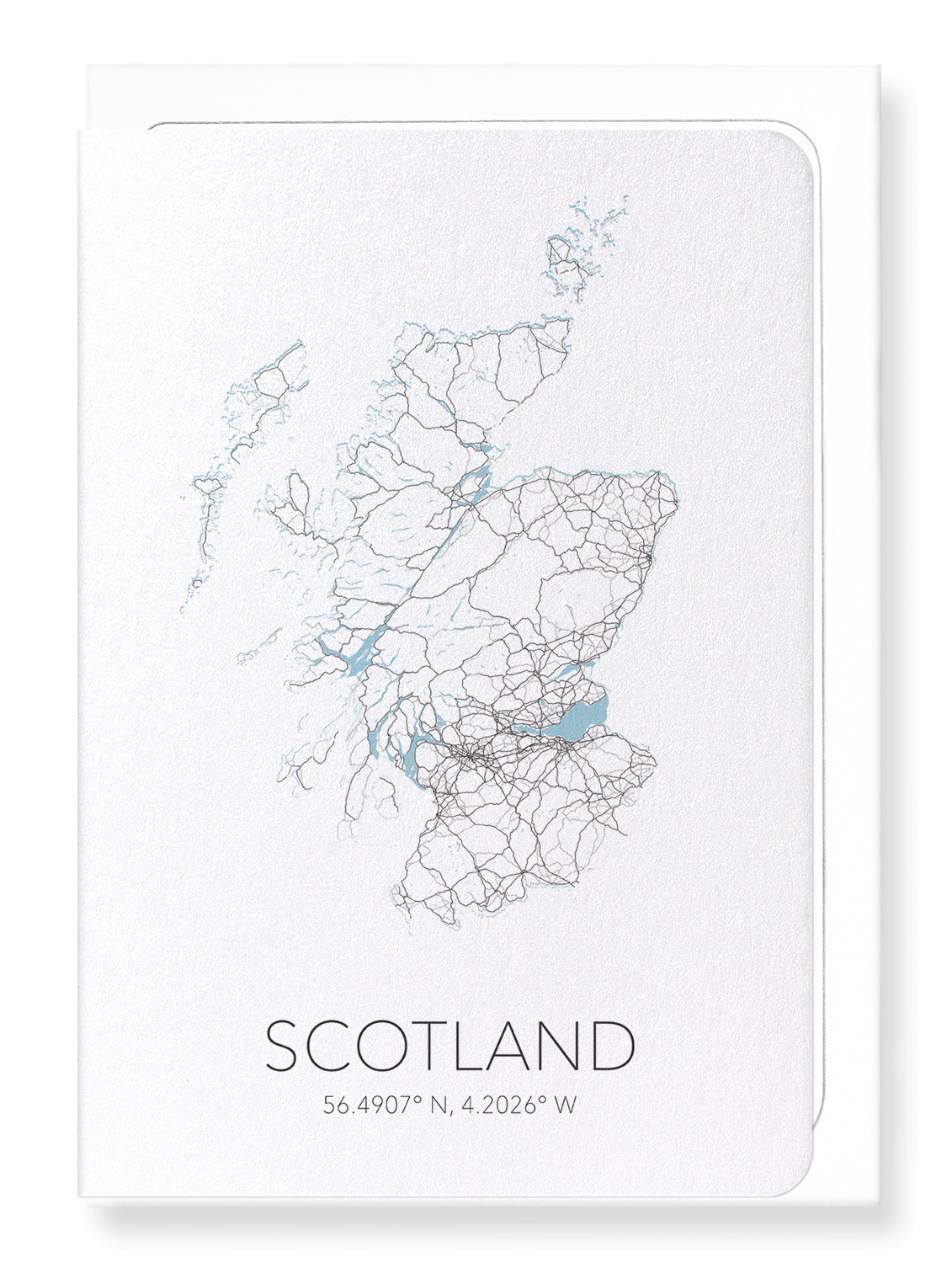 SCOTLAND CUTOUT: Map Cutout Greeting Card