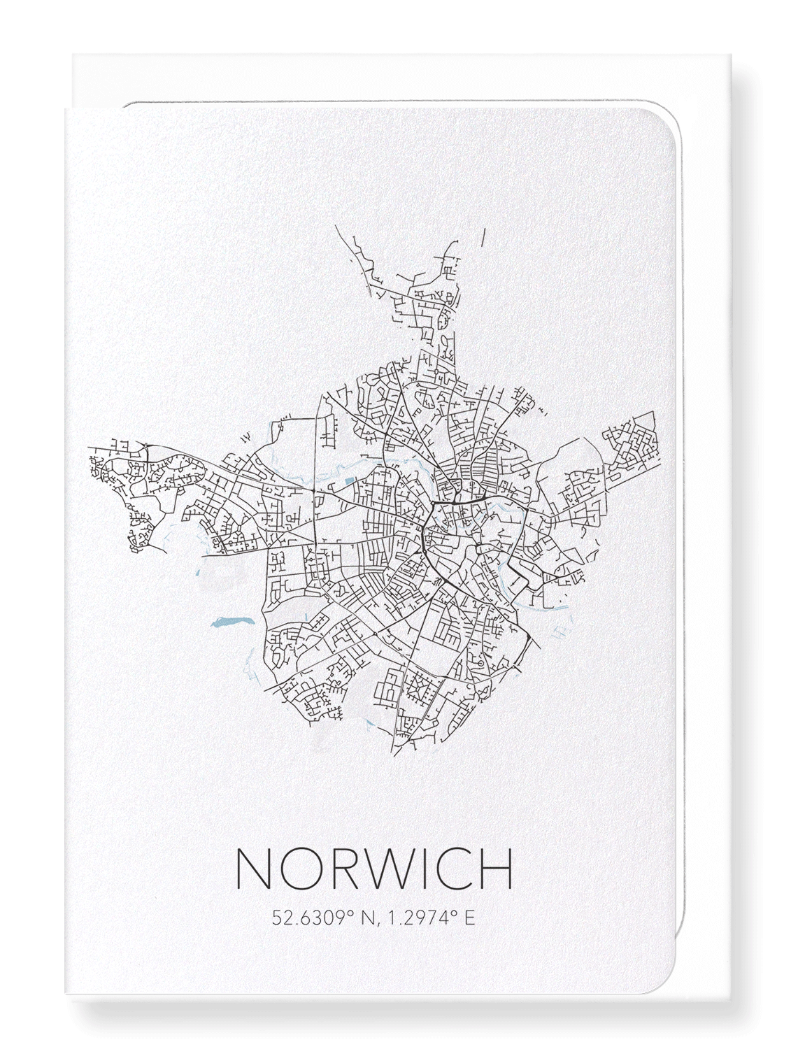 NORWICH CUTOUT: Map Cutout Greeting Card