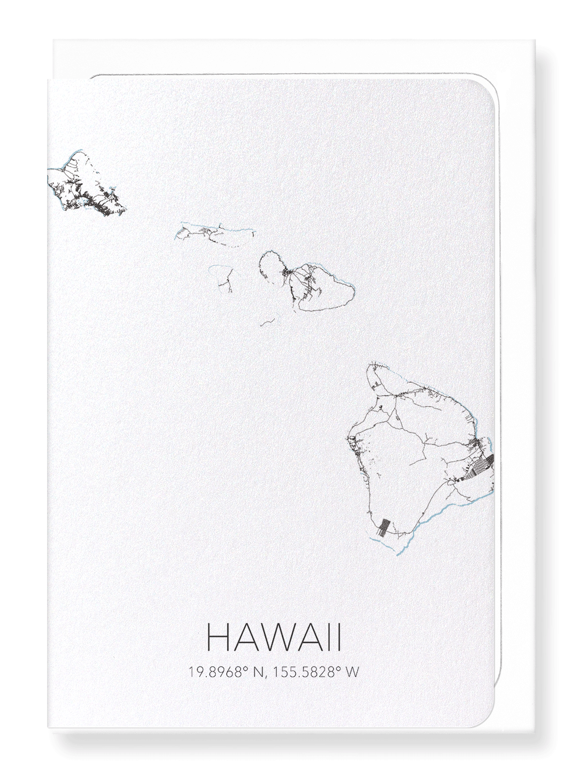 HAWAII CUTOUT: Map Cutout Greeting Card