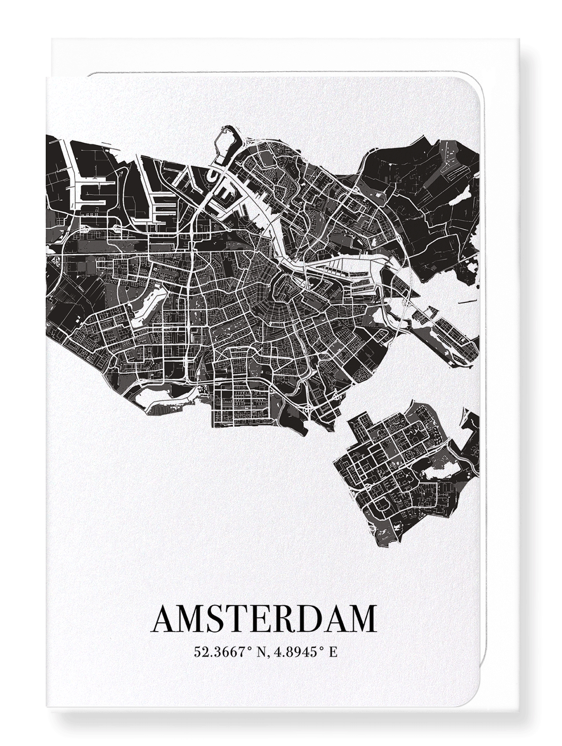 AMSTERDAM CUTOUT: Map Cutout Greeting Card