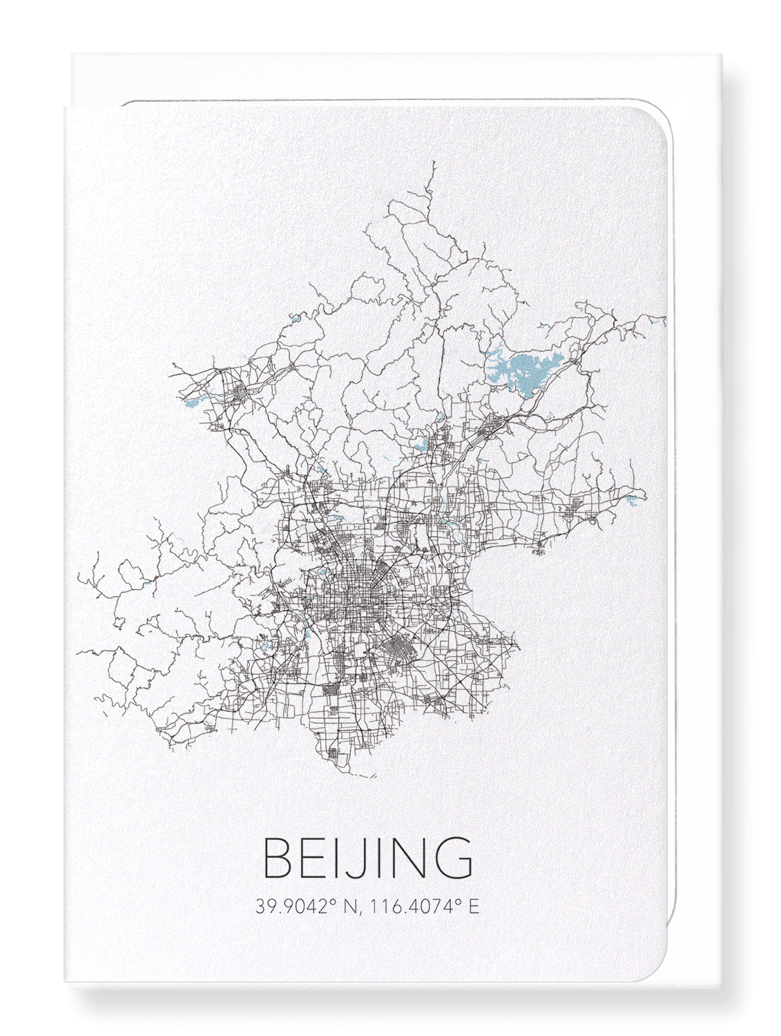 BEIJING CUTOUT: Map Cutout Greeting Card