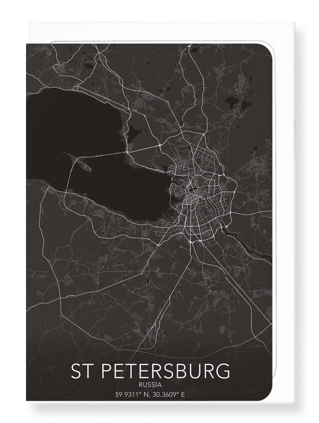 ST PETERSBURG FULL: Map Full Greeting Card