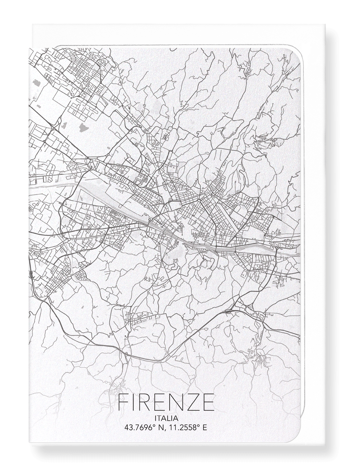 FLORENCE FULL: Map Full Greeting Card