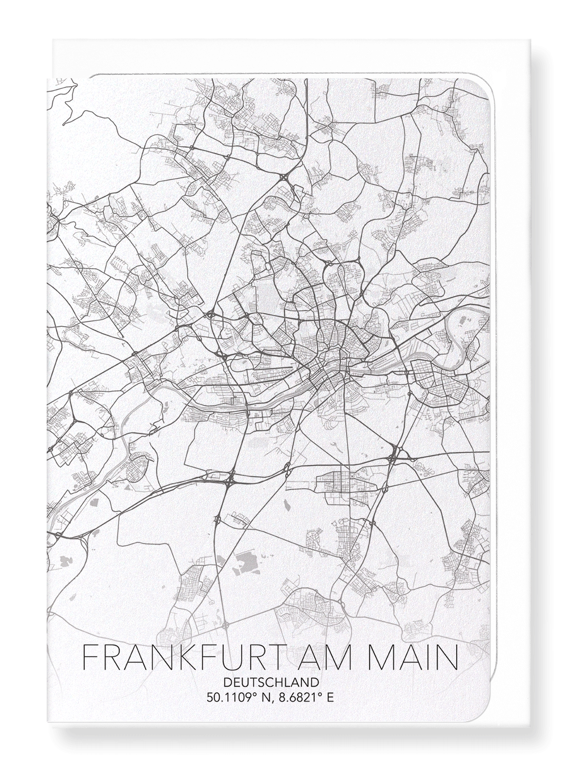 FRANKFURT FULL: Map Full Greeting Card