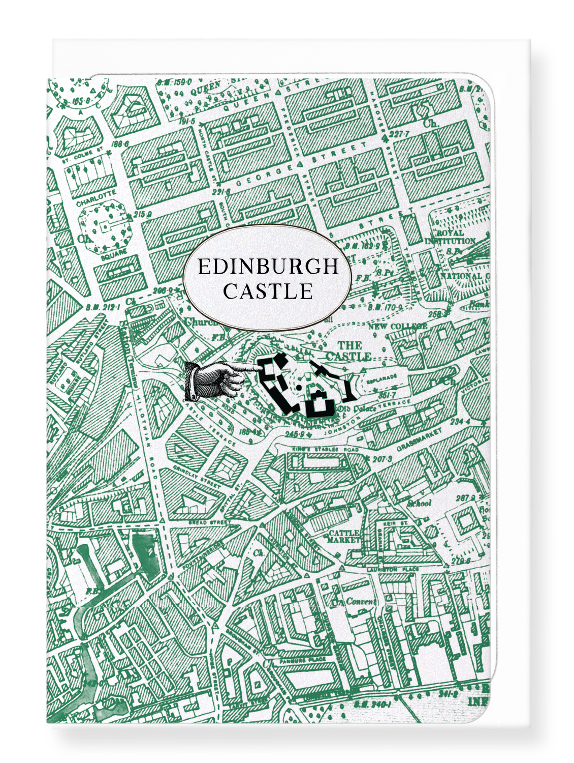 Ezen Designs - Edinburgh castle - Greeting Card - Front