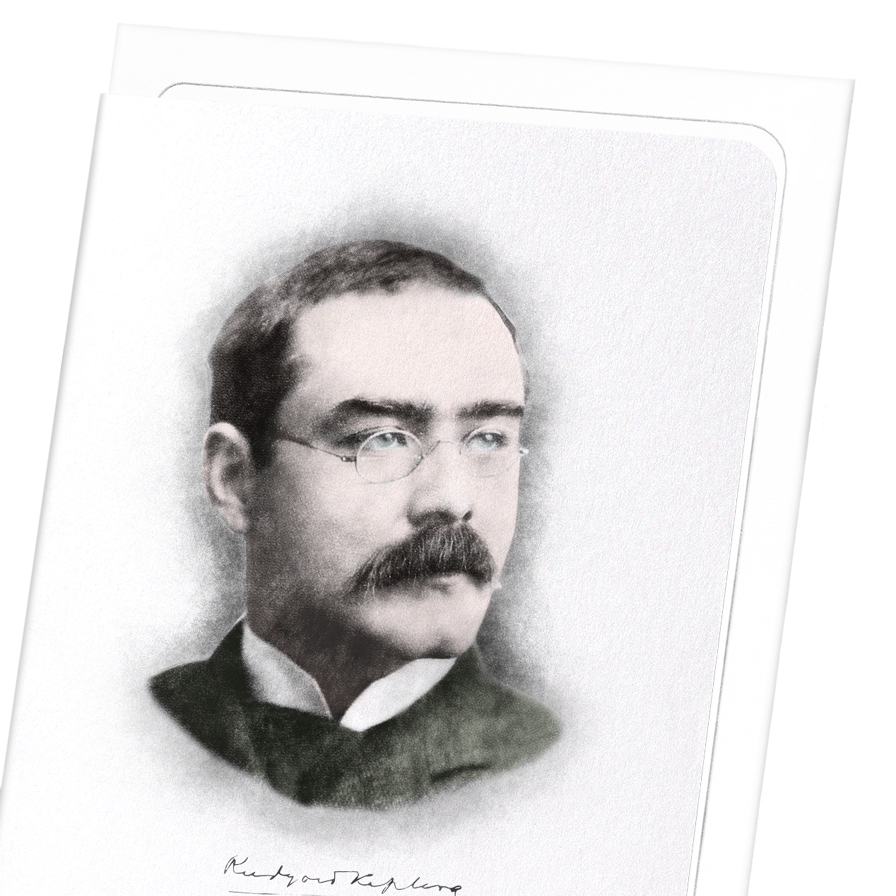 PORTRAIT OF KIPLING: Charcoal Greeting Card