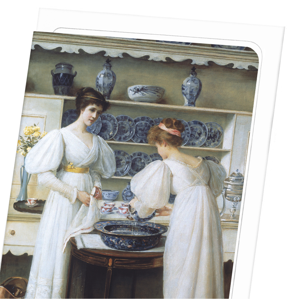 BLUE AND WHITE (1896): Painting Greeting Card