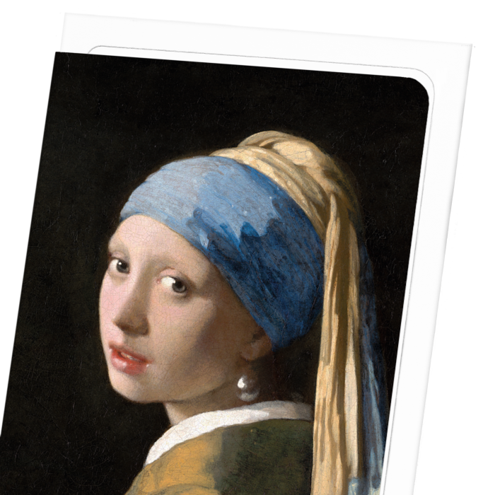 GIRL WITH A PEARL EARRING (C. 1665): Painting Greeting Card