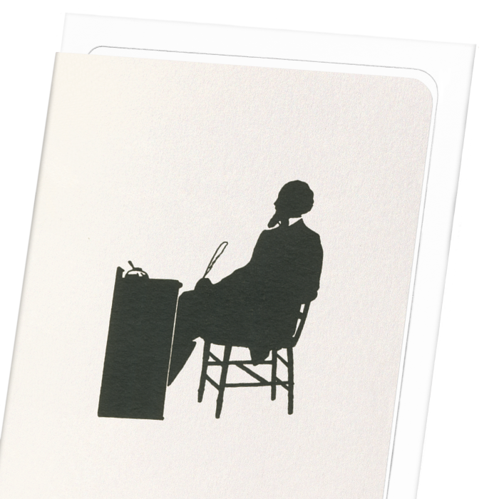 SILHOUETTE OF CHARLES DICKENS (C.1928): Painting Greeting Card