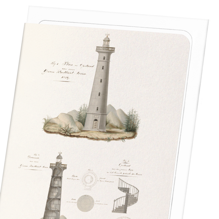 CONCEPTION D'UN PHARE (1849): Painting Greeting Card