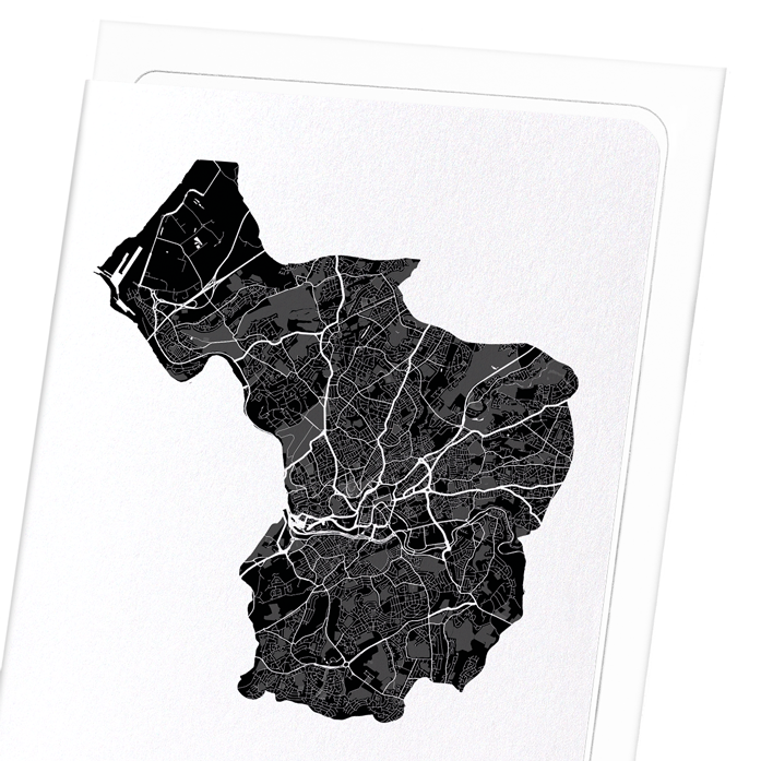 BRISTOL CUTOUT: Map Cutout Greeting Card