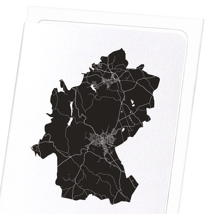 BUXTON CUTOUT: Map Cutout Greeting Card