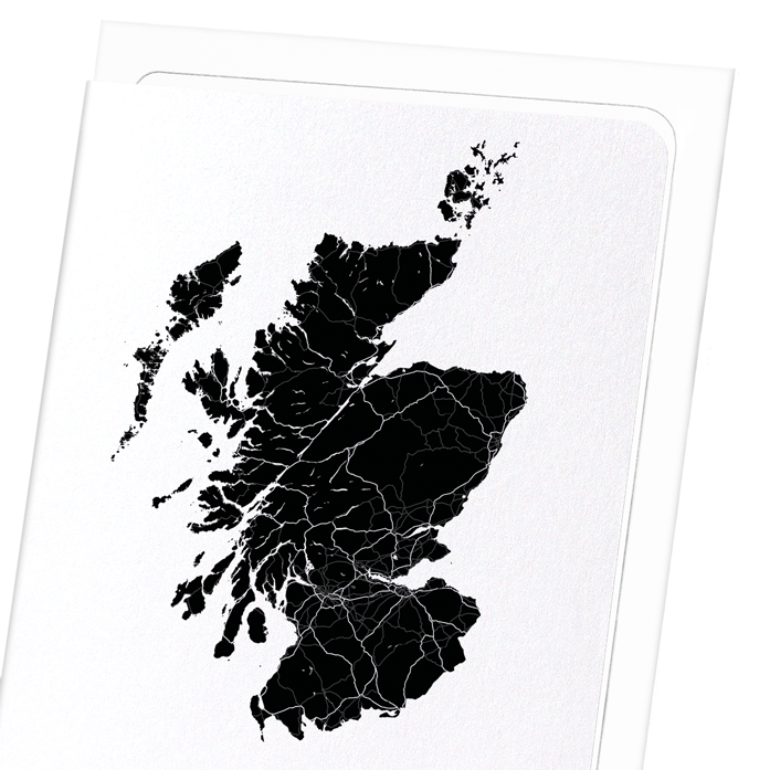 SCOTLAND CUTOUT: Map Cutout Greeting Card