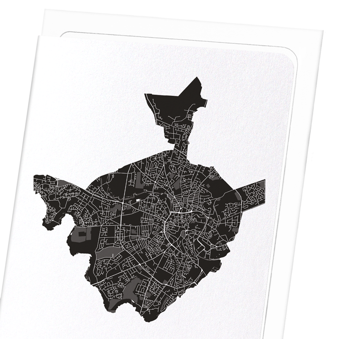 NORWICH CUTOUT: Map Cutout Greeting Card