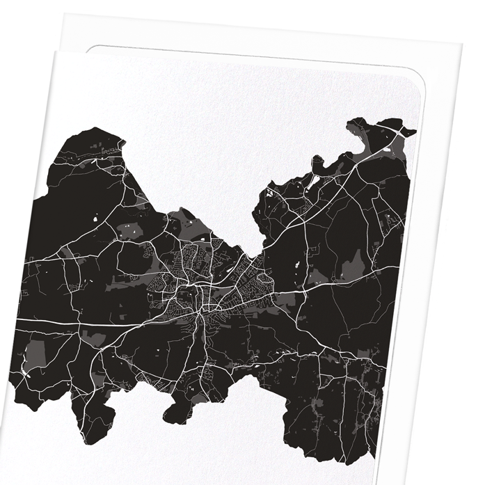 GUILDFORD CUTOUT: Map Cutout Greeting Card