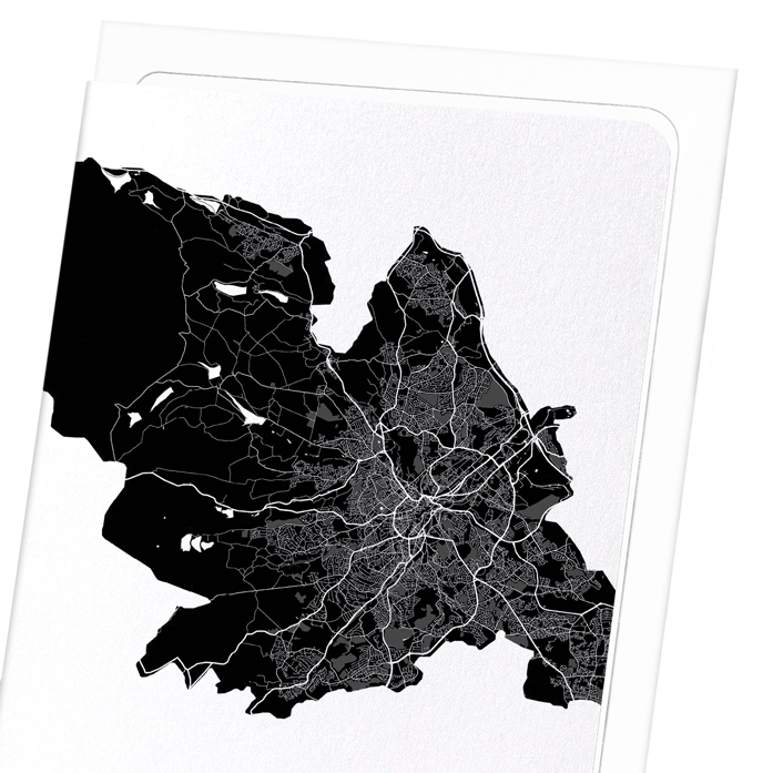 SHEFFIELD CUTOUT: Map Cutout Greeting Card