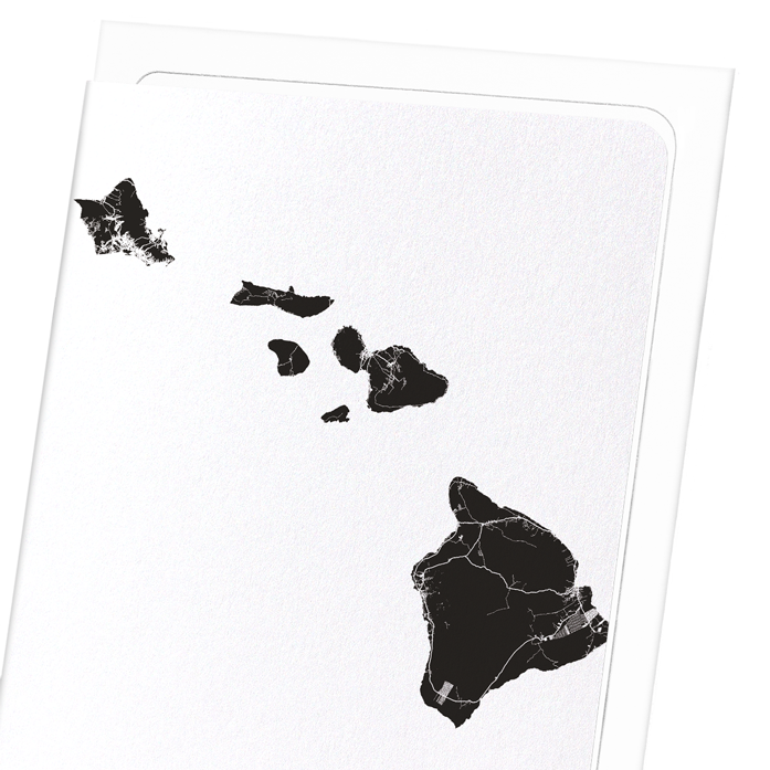 HAWAII CUTOUT: Map Cutout Greeting Card