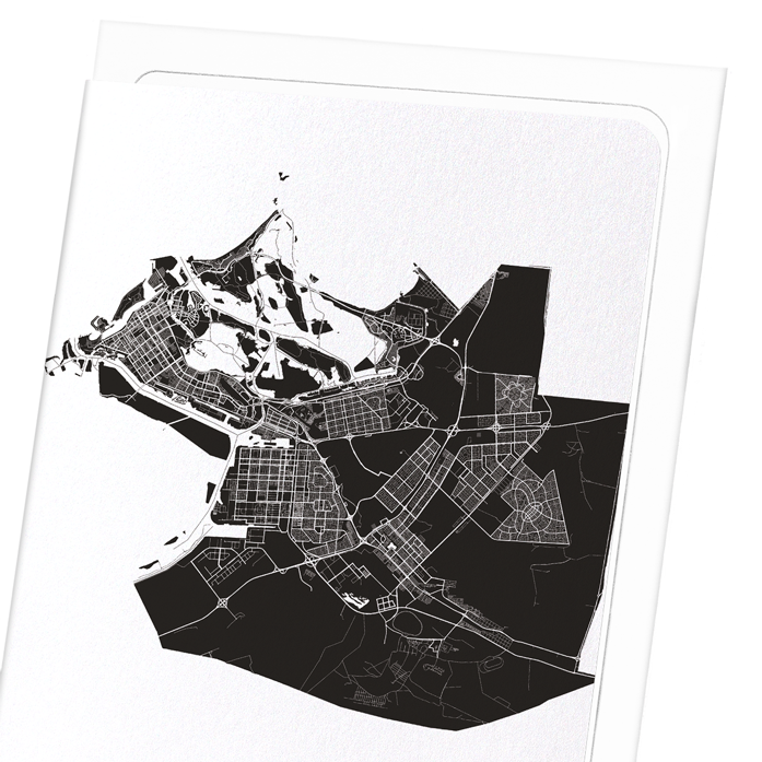 ABU DHABI CUTOUT: Map Cutout Greeting Card