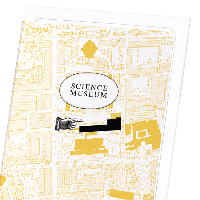 SCIENCE MUSEUM: Map Zoom Greeting Card