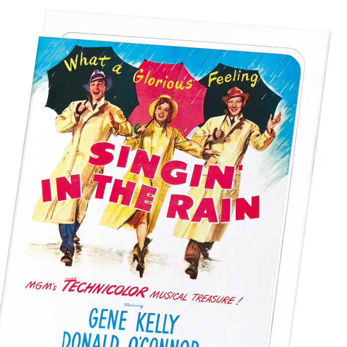 SINGING IN THE RAIN (1952): Vintage Greeting Card