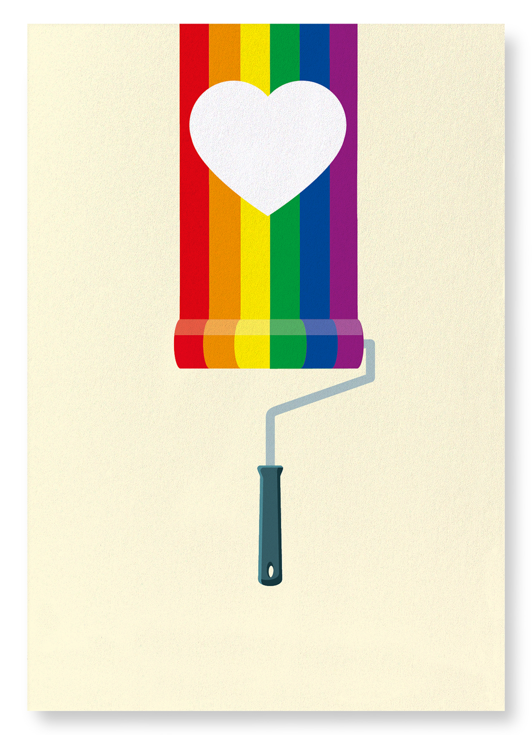 PAINT ROLLER RAINBOW: Colourblock Art Print