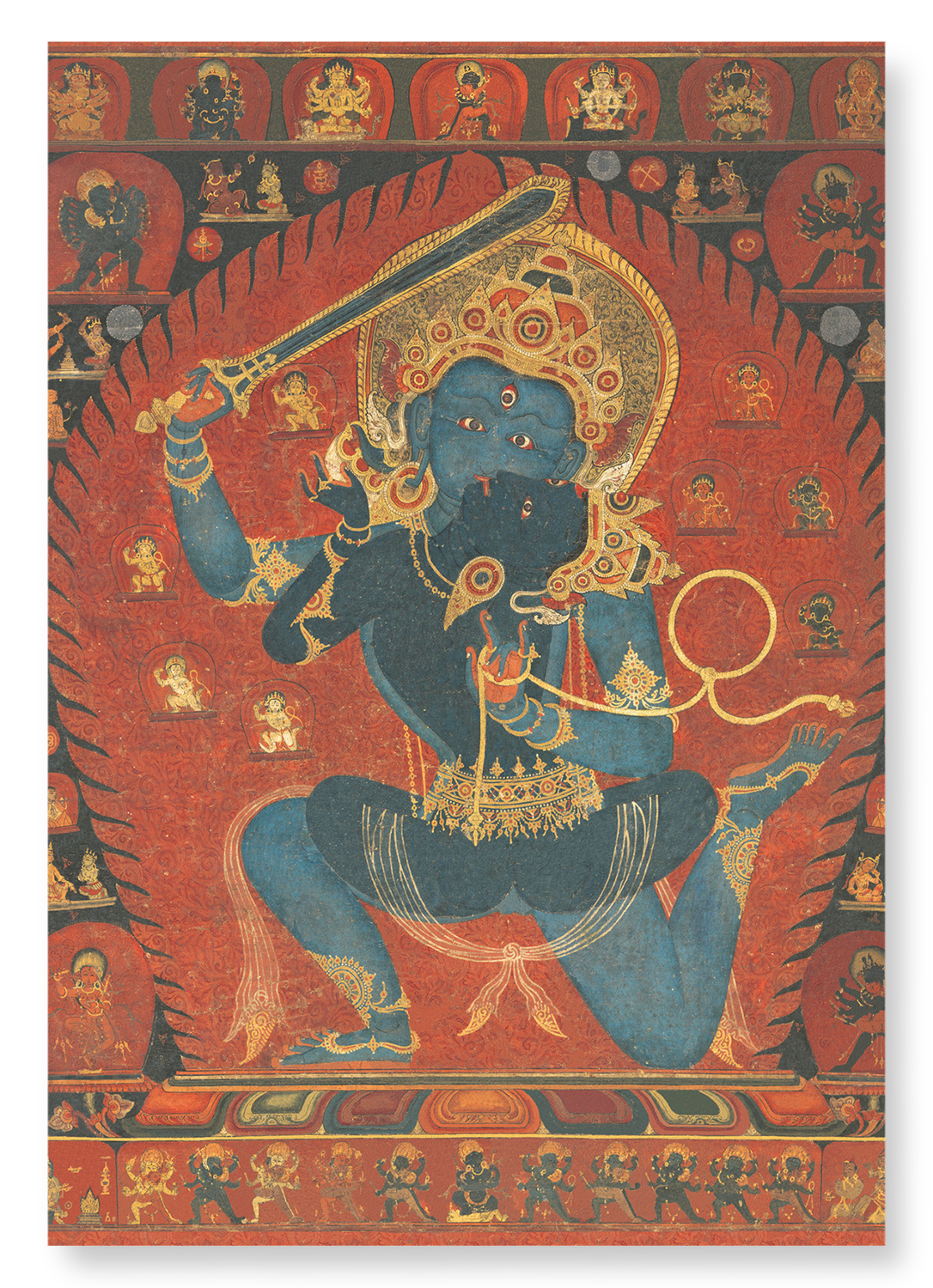 ACHALA AND HIS CONSORT (1525–50): Painting Art Print