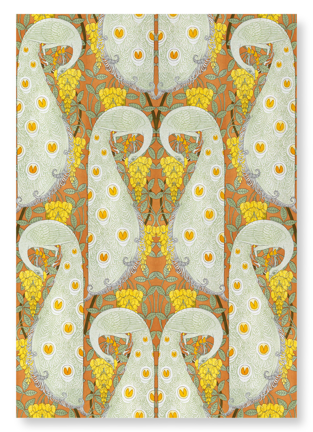 PEACOCKS AND LABURNUM (1897): Pattern Art Print