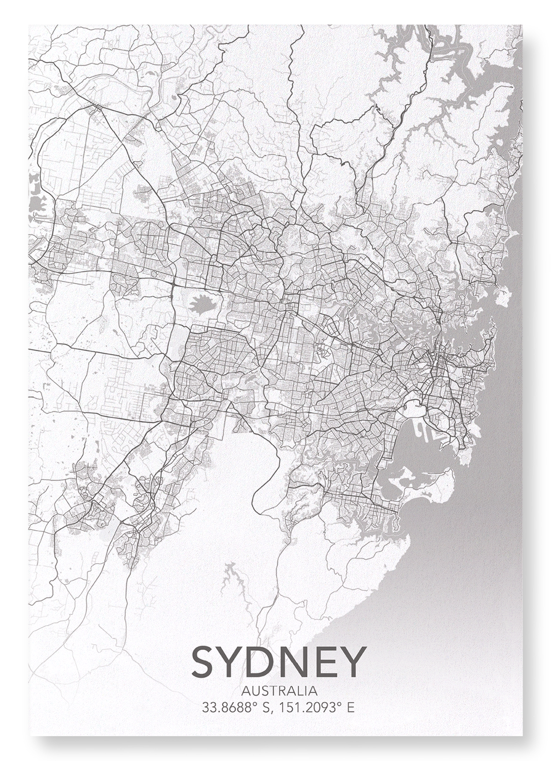 SYDNEY FULL MAP: Map Full Art Print