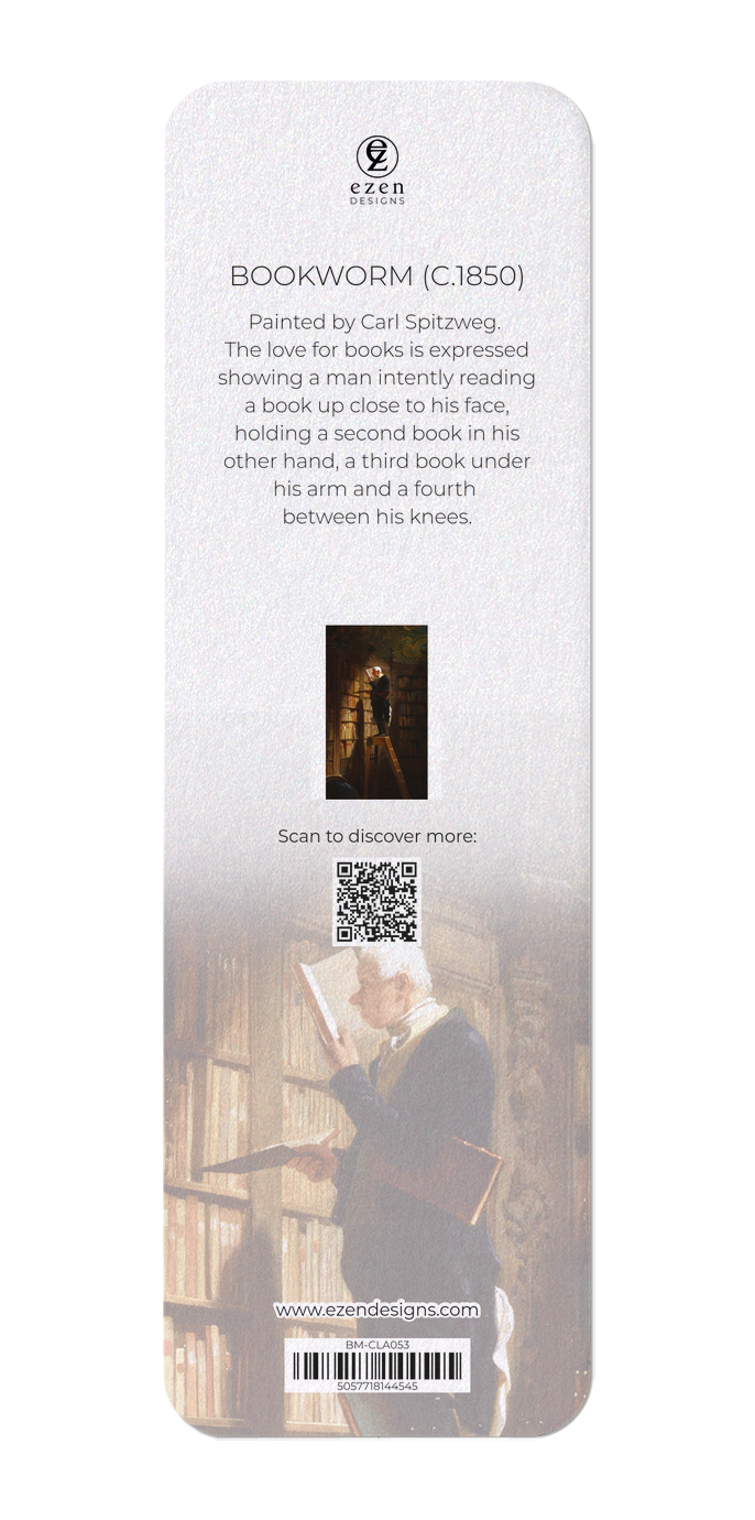 Ezen Designs - Bookworm (c.1850) - Bookmark - Back