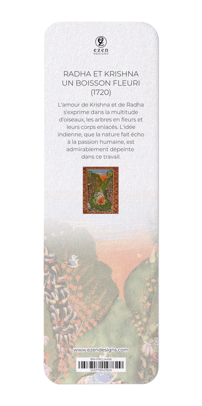 Ezen Designs - RADHA ET KRISHNA UN BOISSON FLEURI (1720) - Bookmark - Back