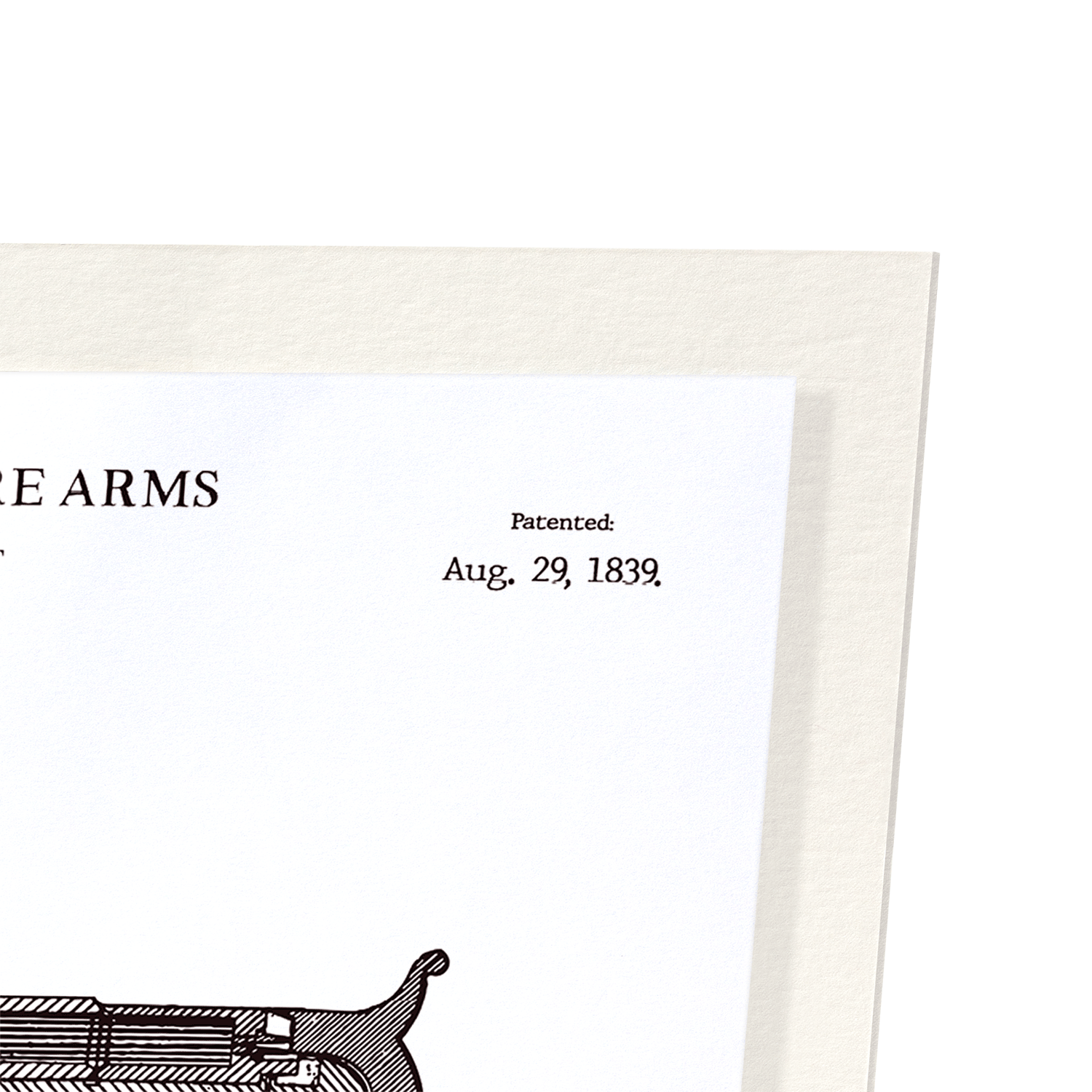 PATENT OF IMP-T IN FIRE ARMS (1839): Patent Art Print